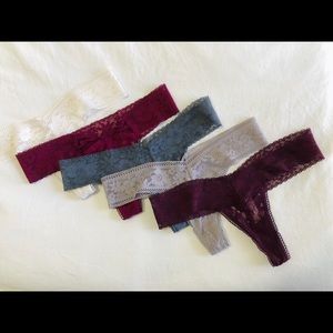 VS lace thongs - lot of 5